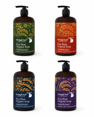 rice bran original soap (essential oil formula)